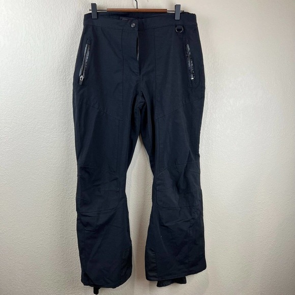 Obermeyer Womens Black Snowboarding Pants Size 12 High-Rise Zip‎ Pockets - Picture 1 of 16